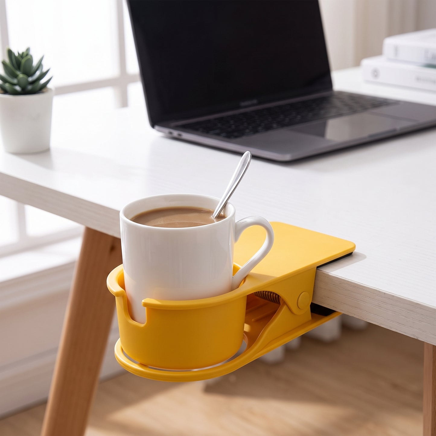 Desk Organizer Clip-On Cup Holder Plastic Tray - Image 4