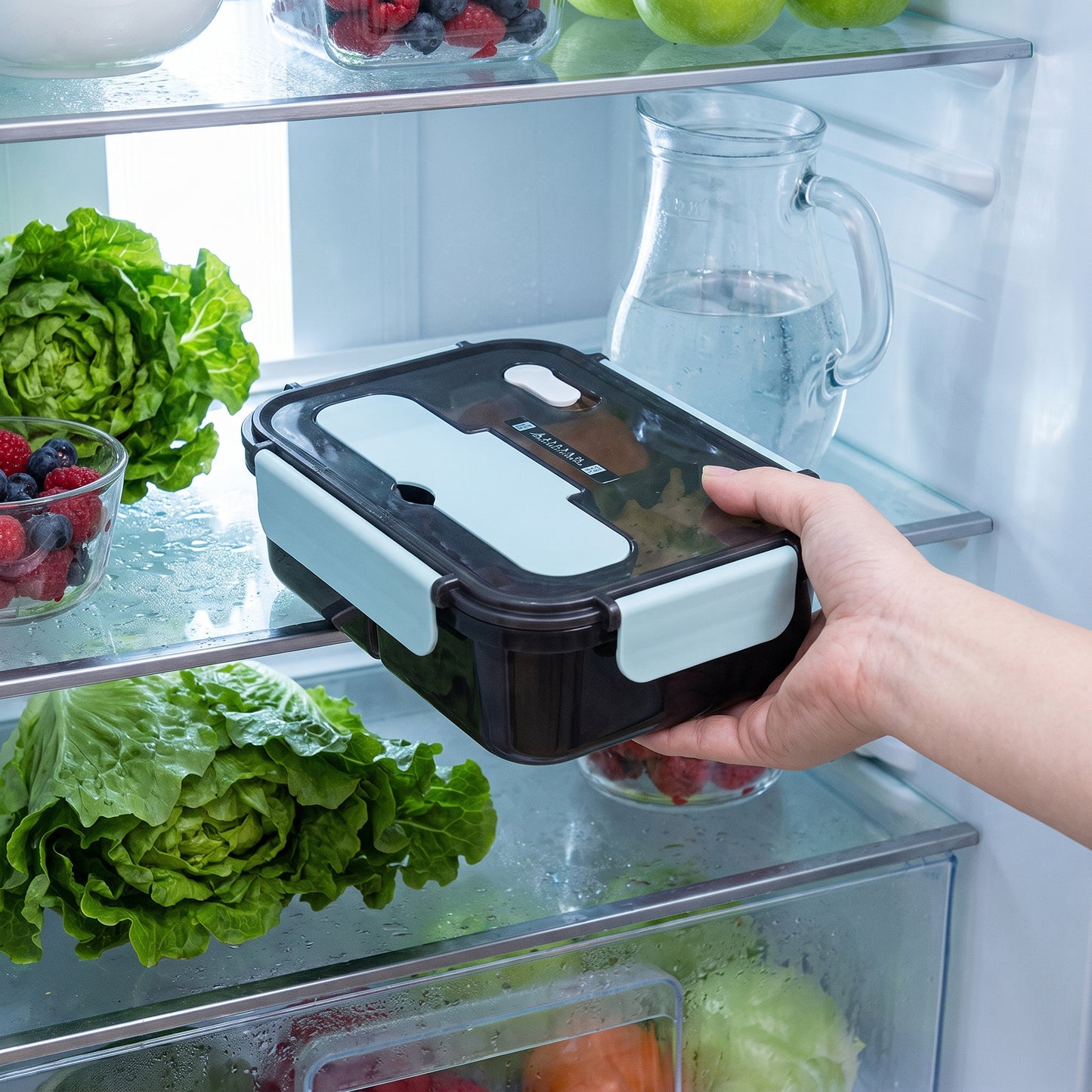 Lunch Box Bento Plastic Compartment Phone Holder - Image 8