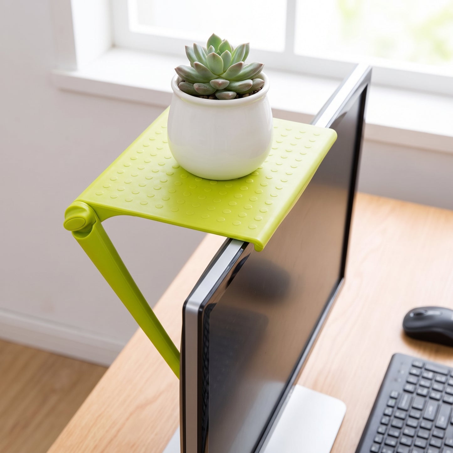 Desk Organizer Computer Screen Top Shelf Adjustable Plastic - Image 5