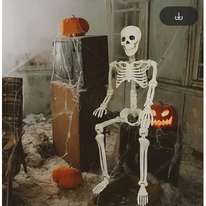 Outdoor Halloween Decor Life-Size Articulated Plastic Skeleton Decoration Spooky - Image 5