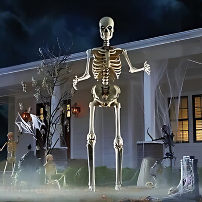 Outdoor Halloween Decor Life-Size Articulated Plastic Skeleton Decoration Spooky - Image 3