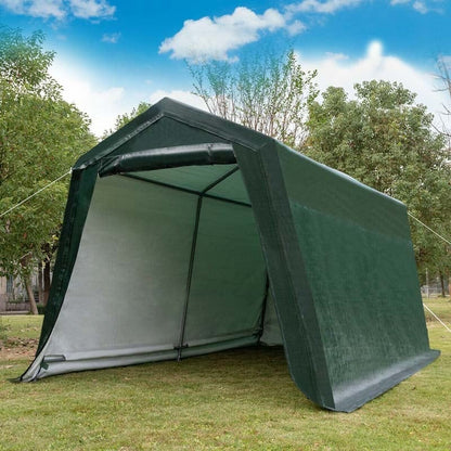 Outdoor Storage Shed Carport Canopy Portable Garage Tent Dark Green - Image 1