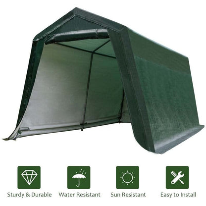 Outdoor Storage Shed Carport Canopy Portable Garage Tent Dark Green - Image 7