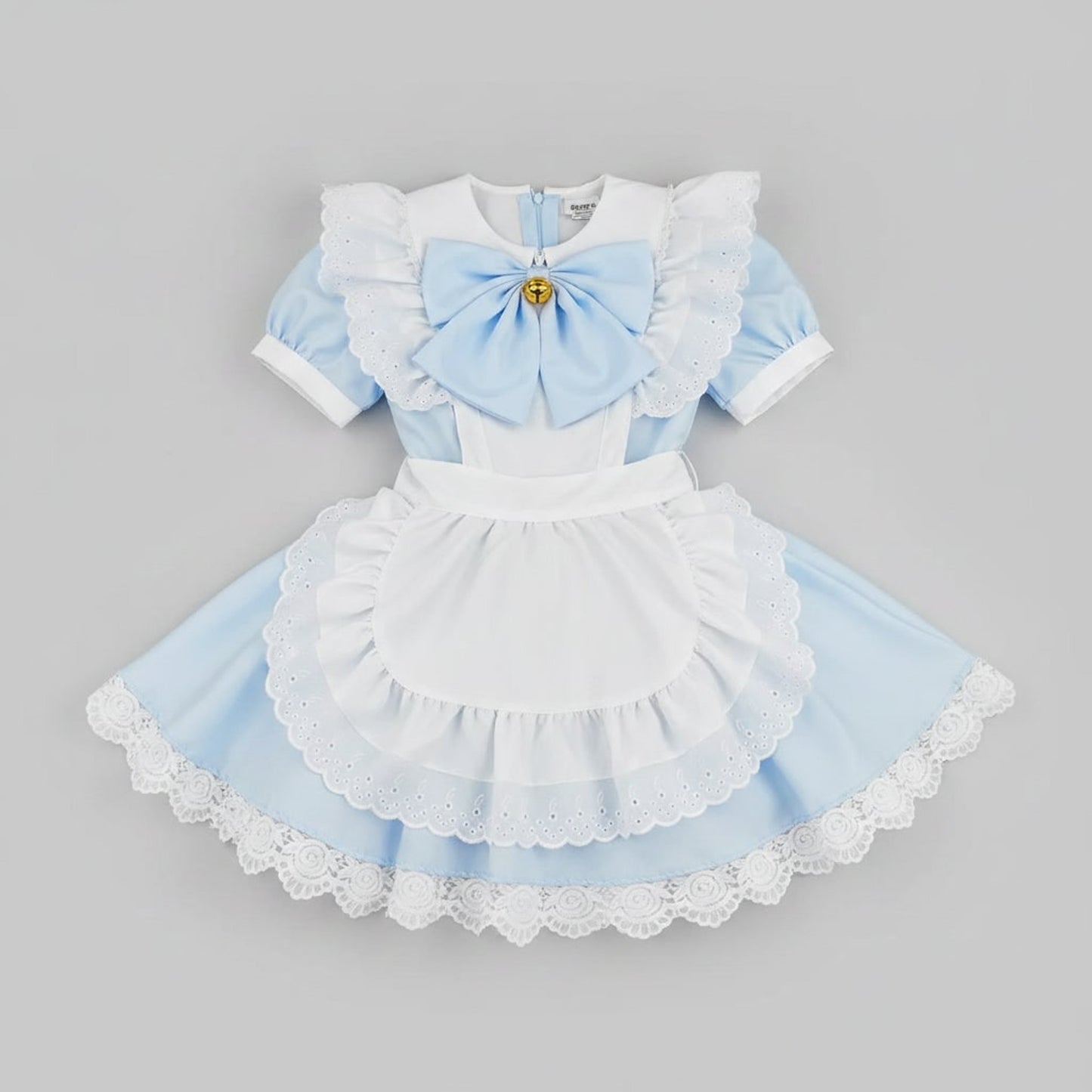 Party Costume Women's Halloween French Maid Dress With Apron And Puff Sleeves For Plus Size - Image 5