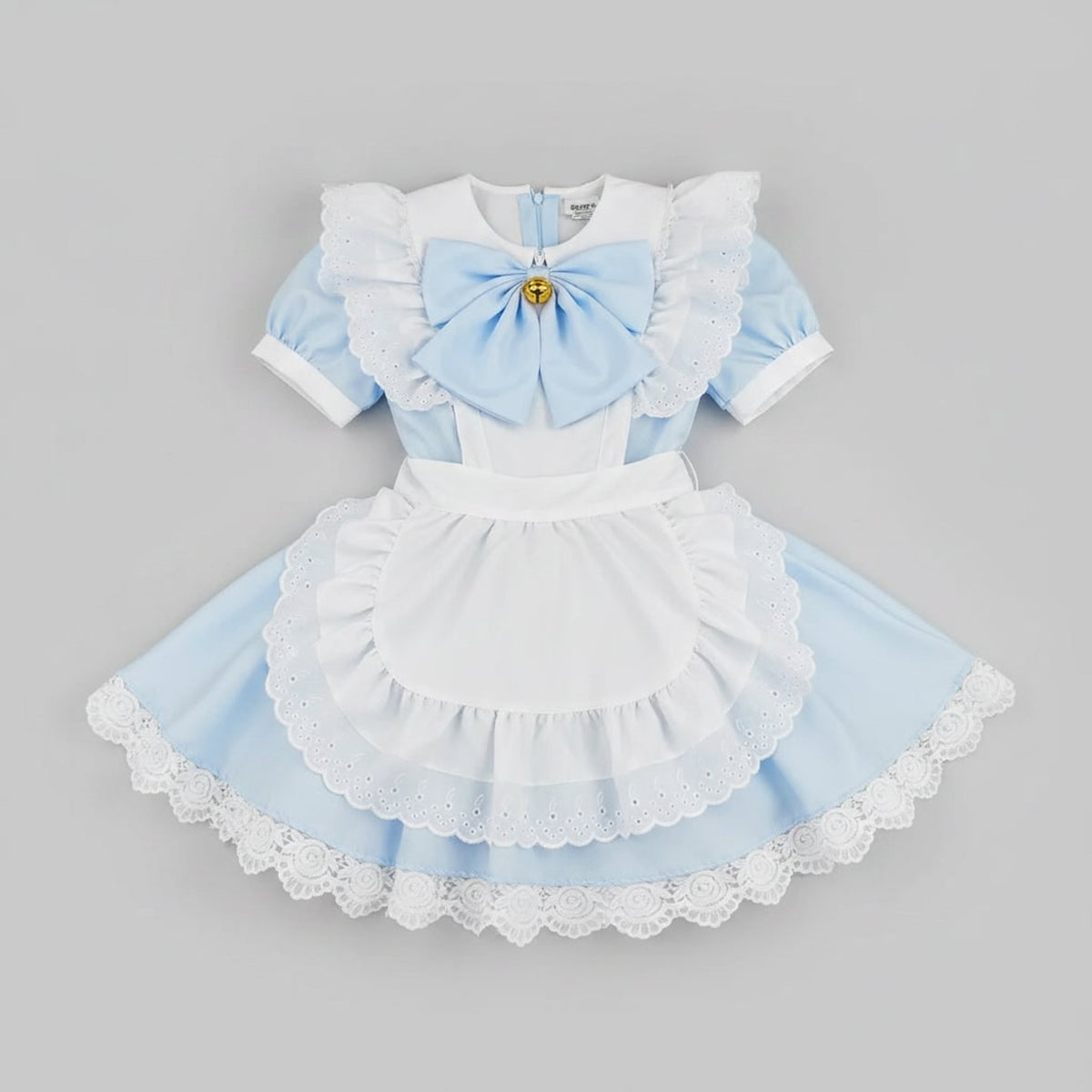 Party Costume Women's Halloween French Maid Dress With Apron And Puff Sleeves For Plus Size - Image 5
