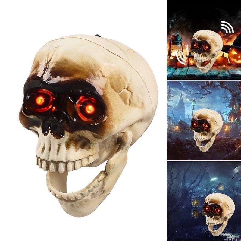 Party Decoration Halloween Decor Home Animated Skull Prop - Image 9
