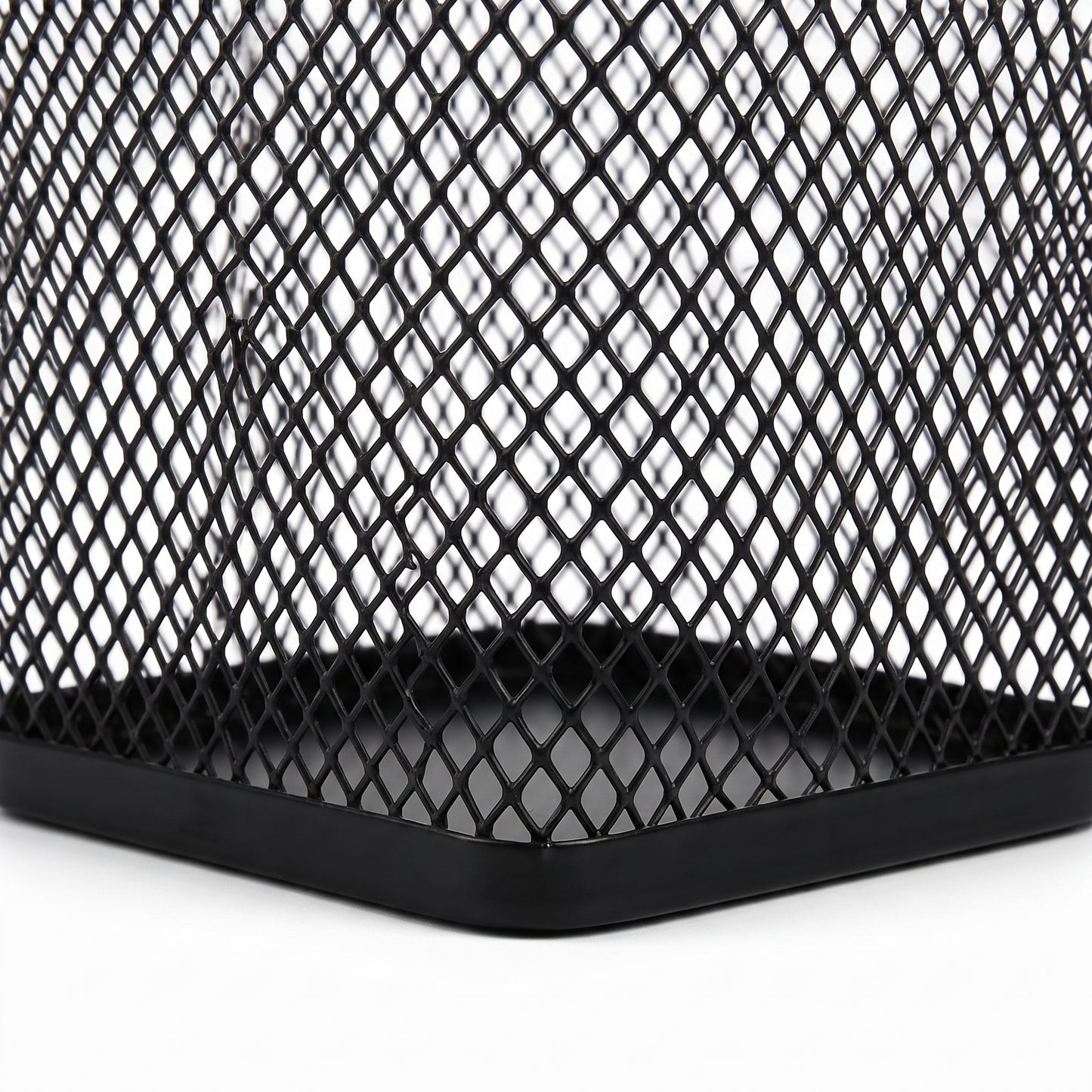 Desk Organiser Organizer Pencil Holder Black Metal Mesh Pen Pot - detail