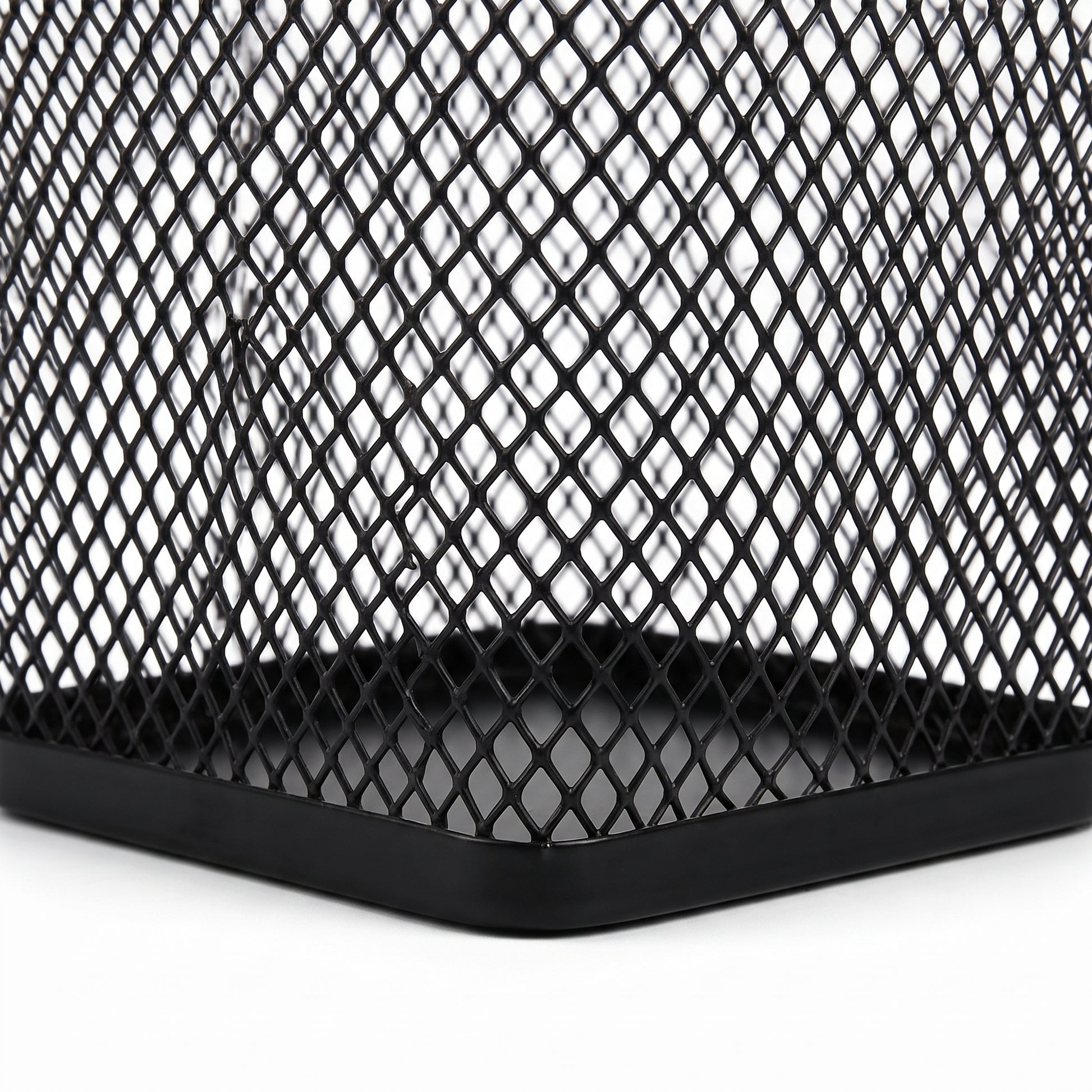 Desk Organiser Organizer Pencil Holder Black Metal Mesh Pen Pot - detail