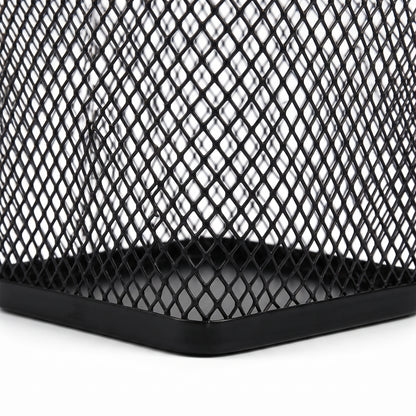 Desk Organiser Organizer Pencil Holder Black Metal Mesh Pen Pot - detail