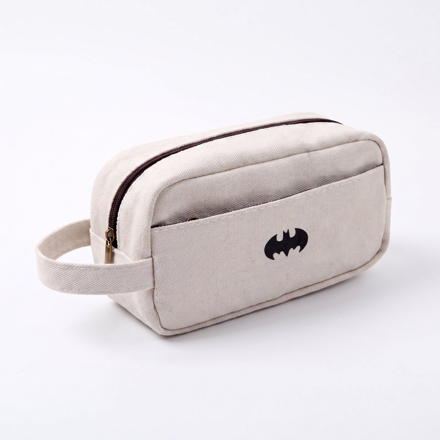 Pencil Case Superhero Pouch Canvas Organizer Zippered Design - angle