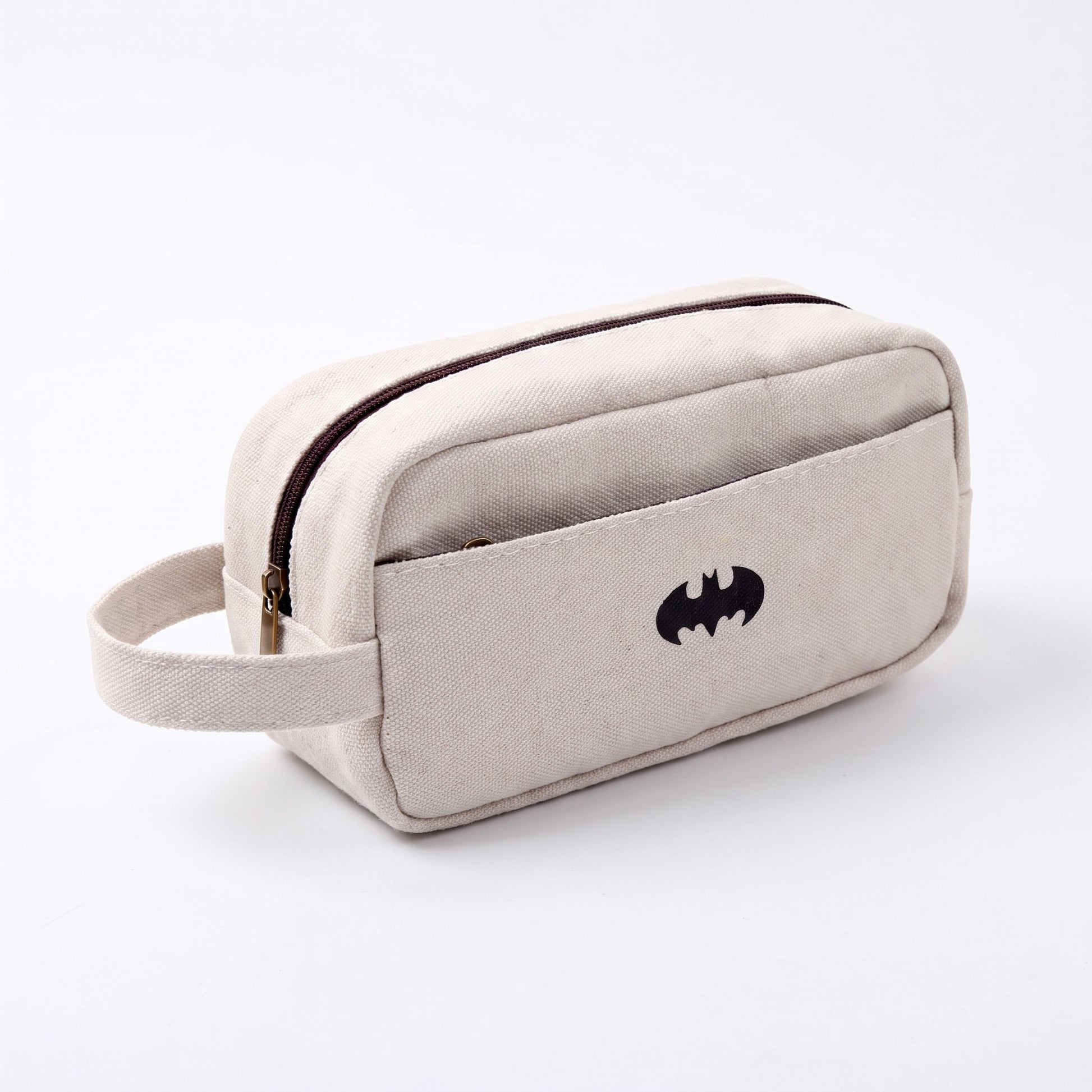 Pencil Case Superhero Pouch Canvas Organizer Zippered Design - angle