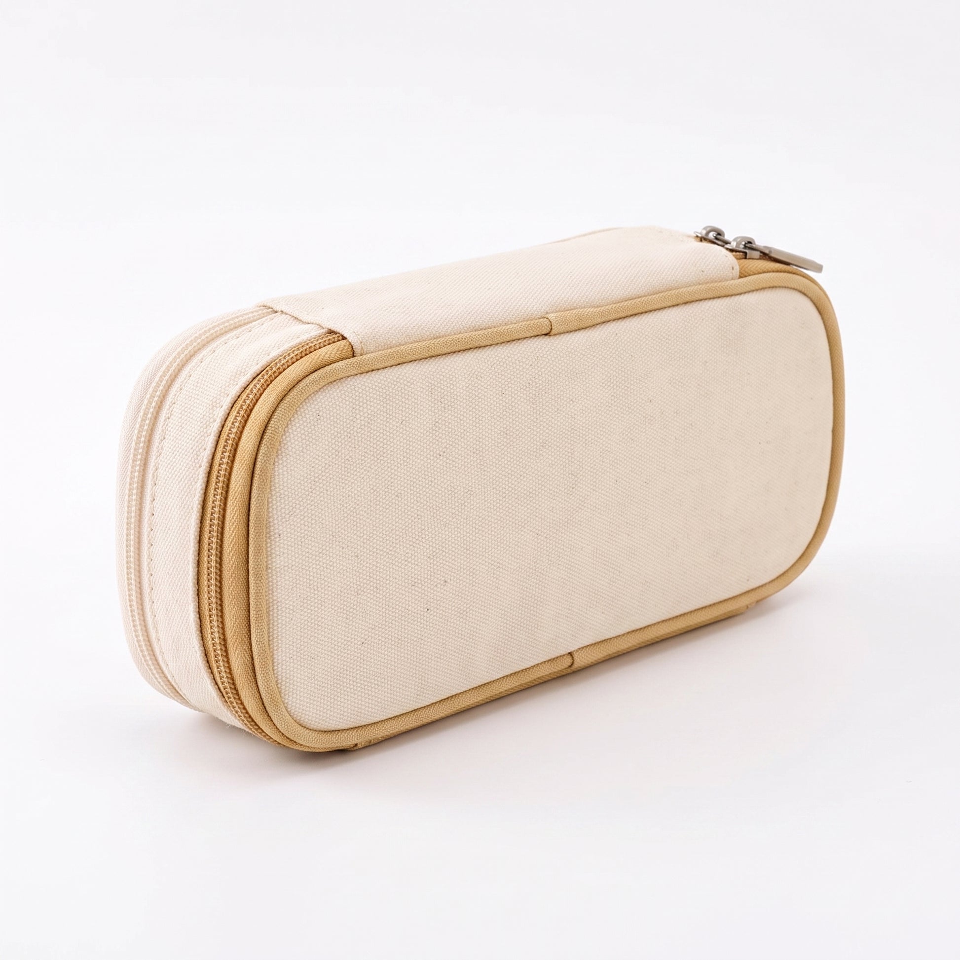 Pencil Case Pouch Multi-Compartment Stationery Organizer Fabric - angle
