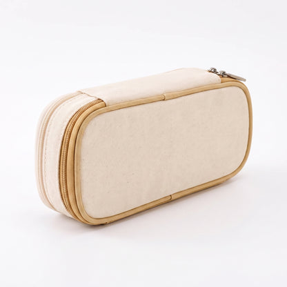 Pencil Case Pouch Multi-Compartment Stationery Organizer Fabric - angle
