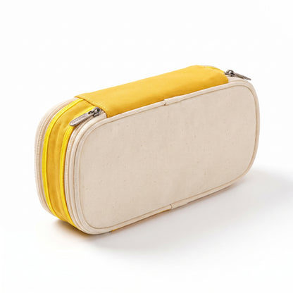 Pencil Case Pouch Multi-Compartment Stationery Organizer Fabric - angle