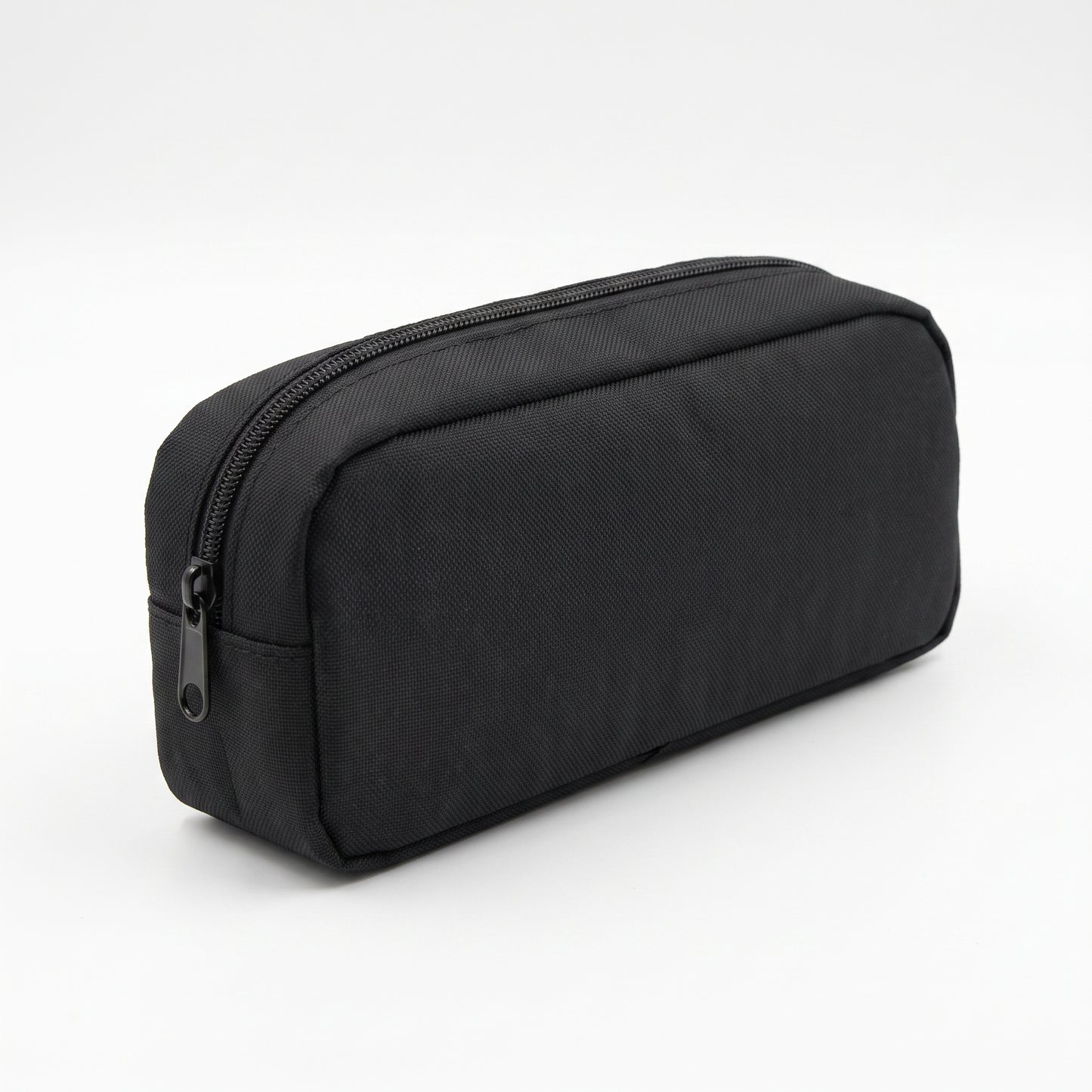 Pencil Case Pouch Black Zippered Stationery Organizer Designs - angle