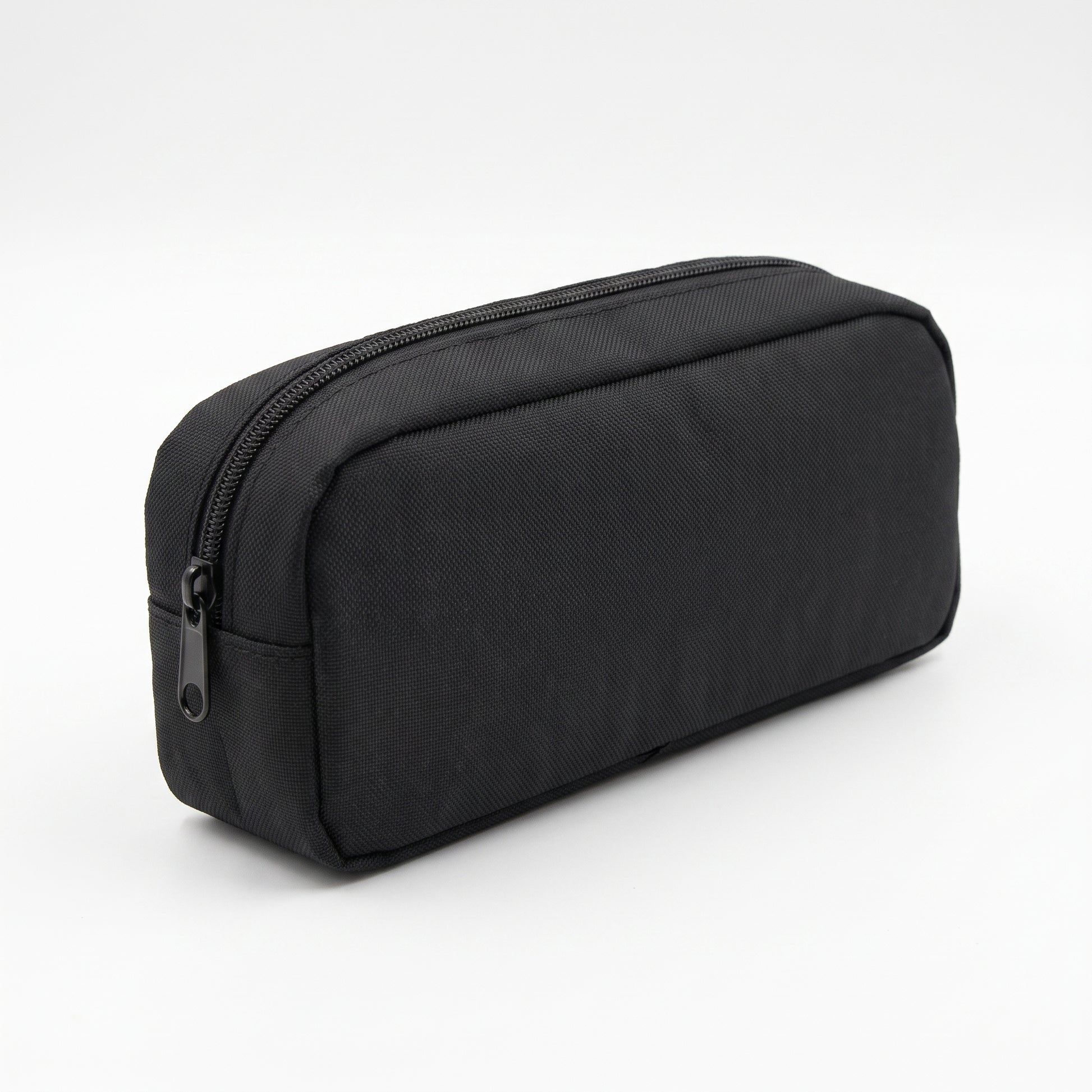 Pencil Case Pouch Black Zippered Stationery Organizer Designs - angle