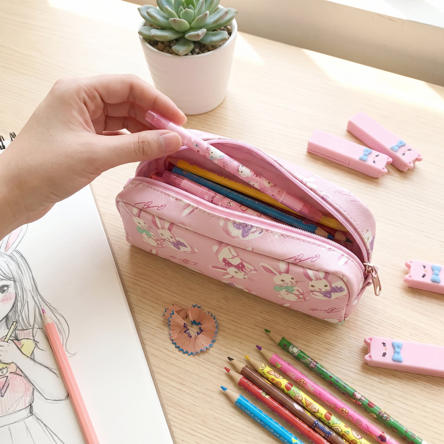 Pencil Case Pouch Cartoon Stationery Organizer - Image 11