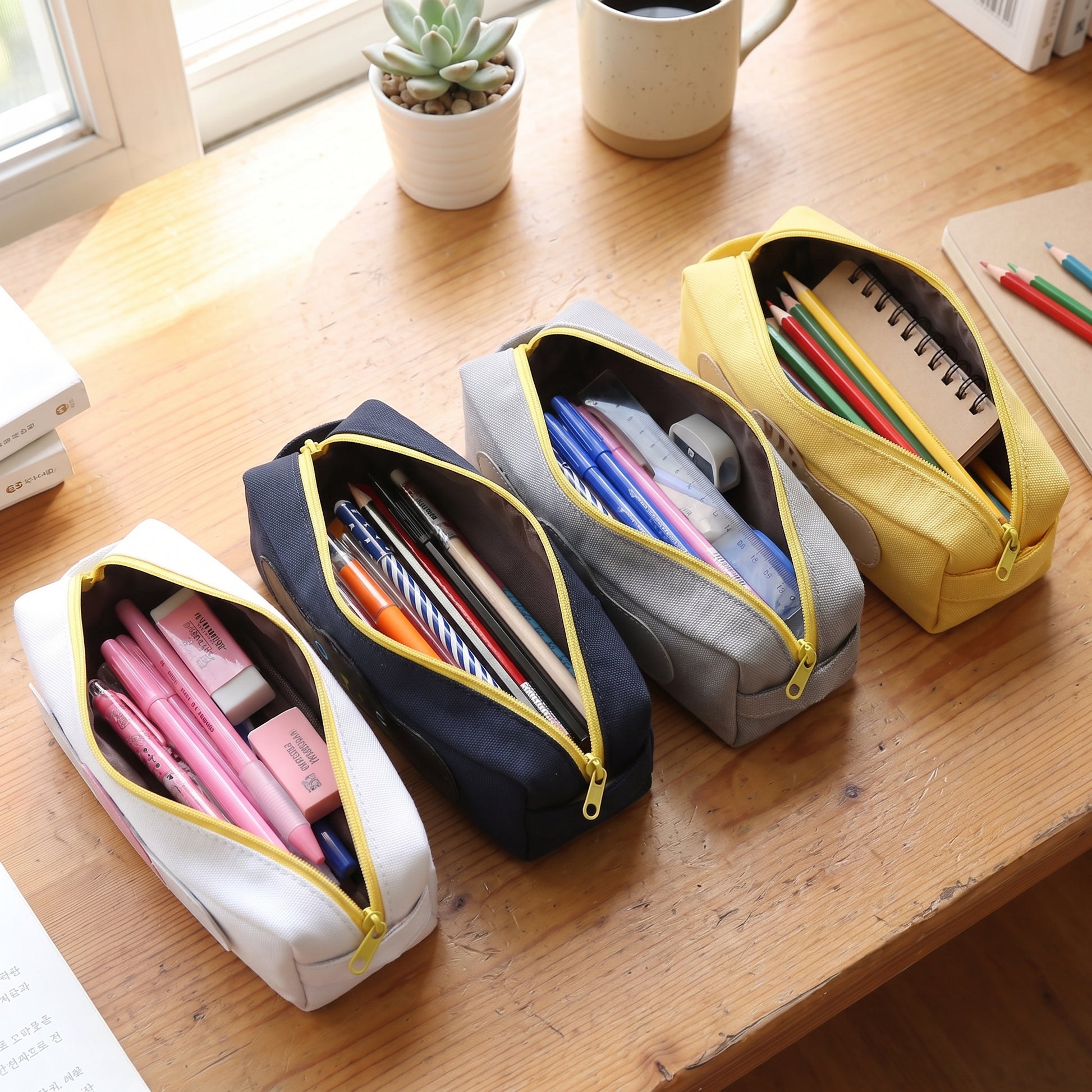 Pencil Case Pouch Cute Cat Canvas Stationery Organizer - hero