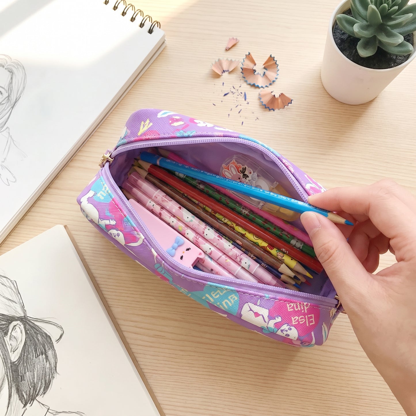 Pencil Case Pouch Cartoon Stationery Organizer - hero