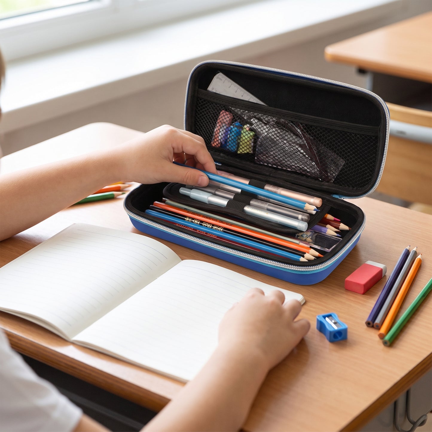 Pencil Case Race Car 3D Molded Large Capacity Stationery Organizer - hero