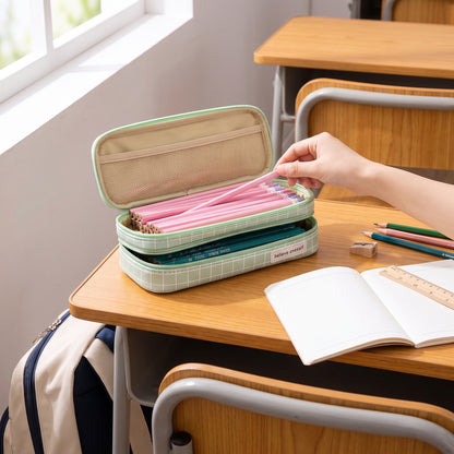 Pencil Case Pouch Makeup Stand-Up Stationery Organizer - Image 6