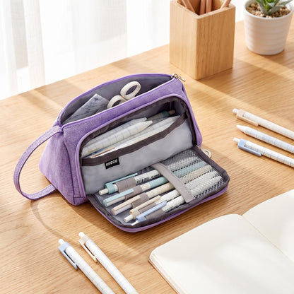 Pencil Case Pouch Fabric Stationery Organizer Large Capacity - Image 5