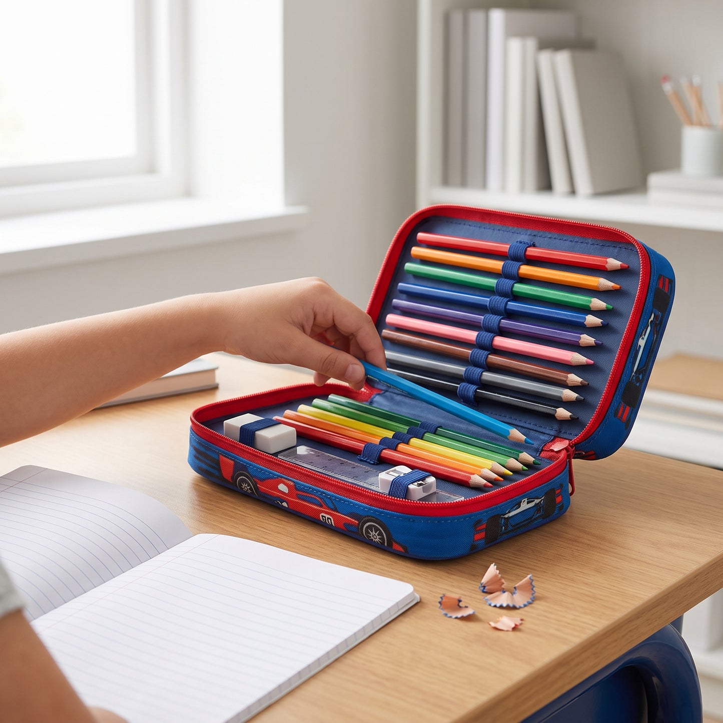 Pencil Case Race Car 3D Molded Large Capacity Stationery Organizer - Image 5