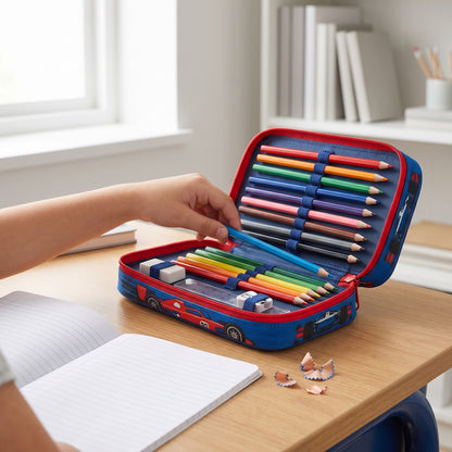 Pencil Case Race Car 3D Molded Large Capacity Stationery Organizer - Image 5
