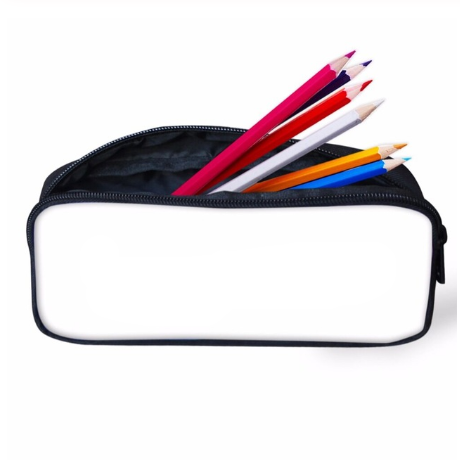 Pencil Case Pouch Black Zippered Stationery Organizer Designs - Image 2