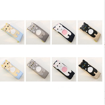 Pencil Case Pouch Cute Cat Canvas Stationery Organizer - Image 11