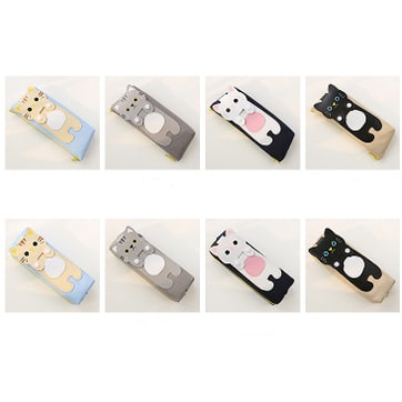 Pencil Case Pouch Cute Cat Canvas Stationery Organizer - Image 2