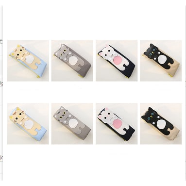 Pencil Case Pouch Cute Cat Canvas Stationery Organizer - Image 3