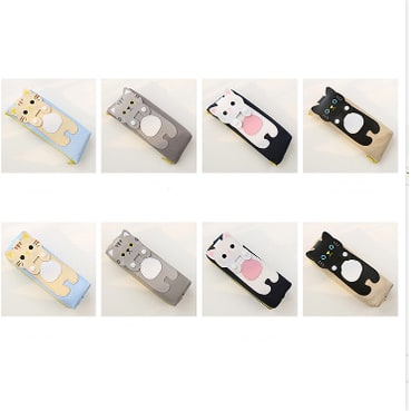 Pencil Case Pouch Cute Cat Canvas Stationery Organizer - Image 6