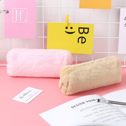 Pencil Case Pouch Cute Plush Soft Zippered Material - Image 3