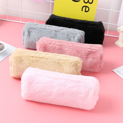 Pencil Case Pouch Cute Plush Soft Zippered Material - Image 4