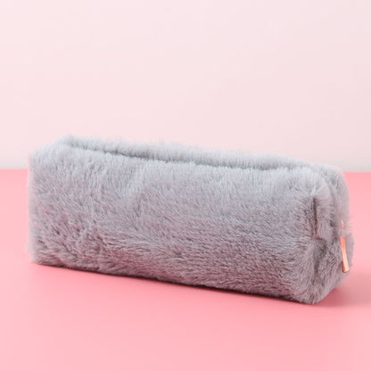 Pencil Case Pouch Cute Plush Soft Zippered Material - Image 8