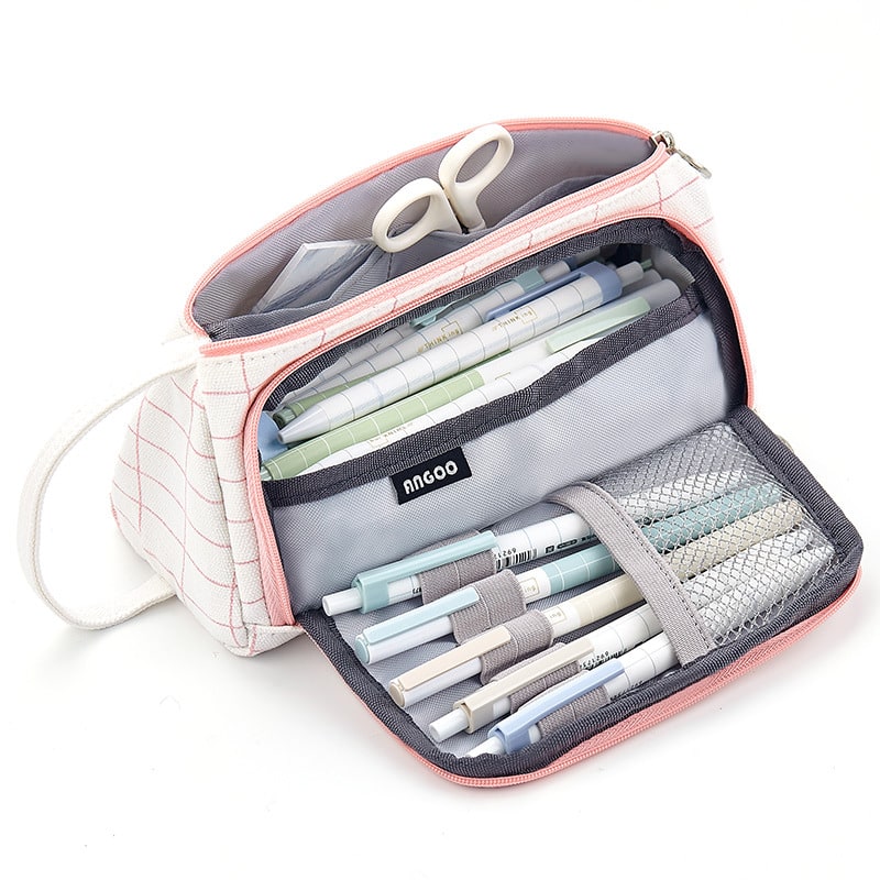 Pencil Case Pouch Fabric Stationery Organizer Large Capacity - Image 11