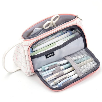 Pencil Case Pouch Fabric Stationery Organizer Large Capacity - Image 11