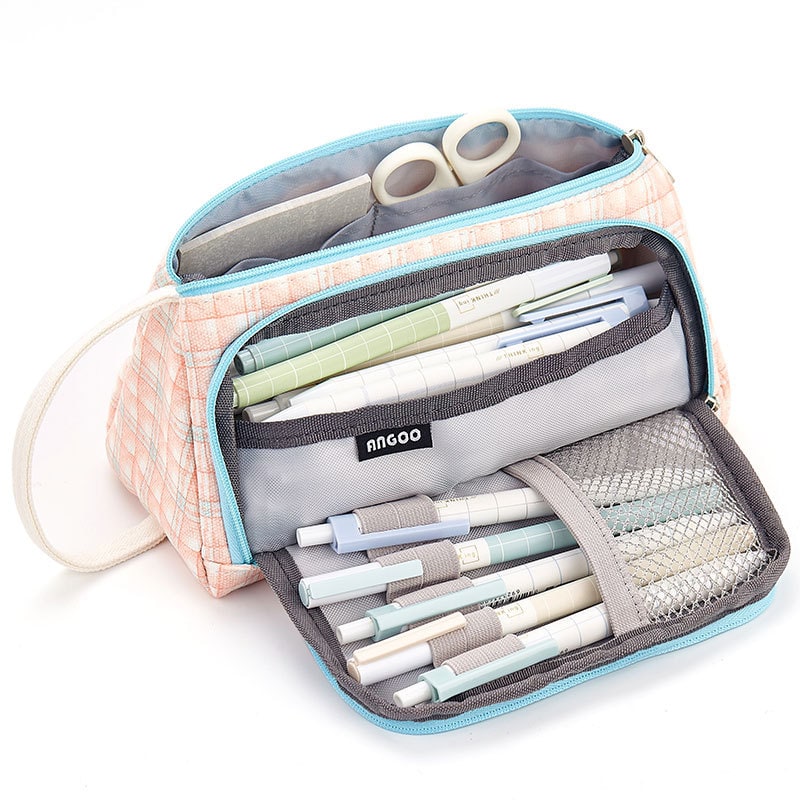 Pencil Case Pouch Fabric Stationery Organizer Large Capacity - Image 12