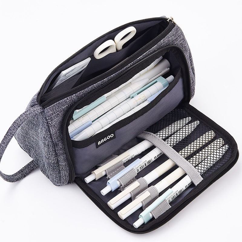 Pencil Case Pouch Fabric Stationery Organizer Large Capacity - Image 13