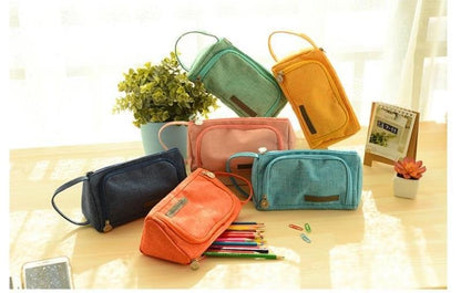 Pencil Case Pouch Fabric Stationery Organizer Large Capacity - Image 14