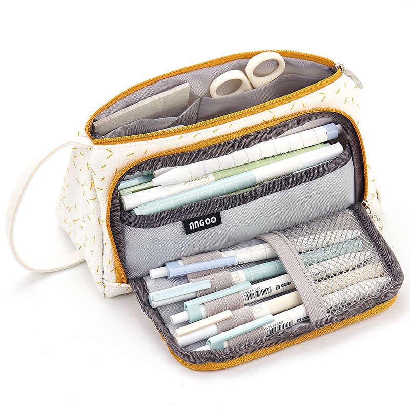 Pencil Case Pouch Fabric Stationery Organizer Large Capacity - Image 20
