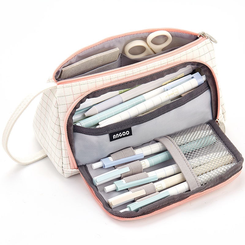 Pencil Case Pouch Fabric Stationery Organizer Large Capacity - Image 22