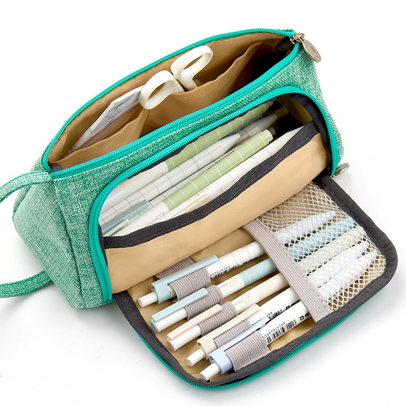 Pencil Case Pouch Fabric Stationery Organizer Large Capacity - Image 24
