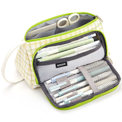 Pencil Case Pouch Fabric Stationery Organizer Large Capacity - Image 26