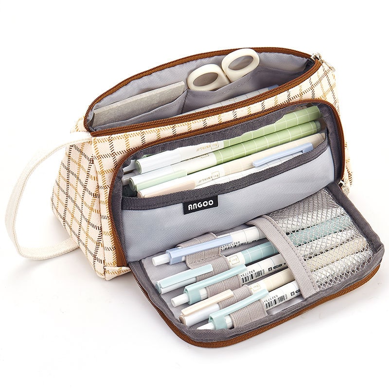 Pencil Case Pouch Fabric Stationery Organizer Large Capacity - Image 6