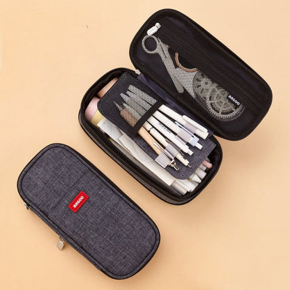 Pencil Case Pouch Multi-Compartment Stationery Organizer Fabric - Image 5