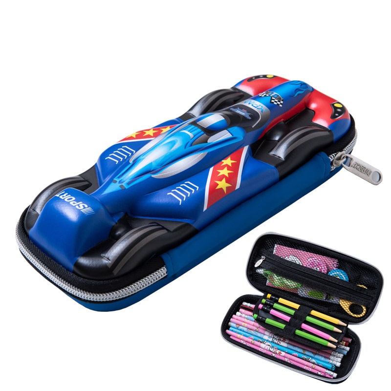 Pencil Case Race Car 3D Molded Large Capacity Stationery Organizer - Image 2