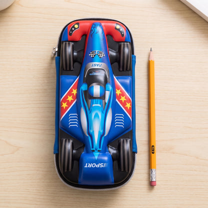 Pencil Case Race Car 3D Molded Large Capacity Stationery Organizer - scale