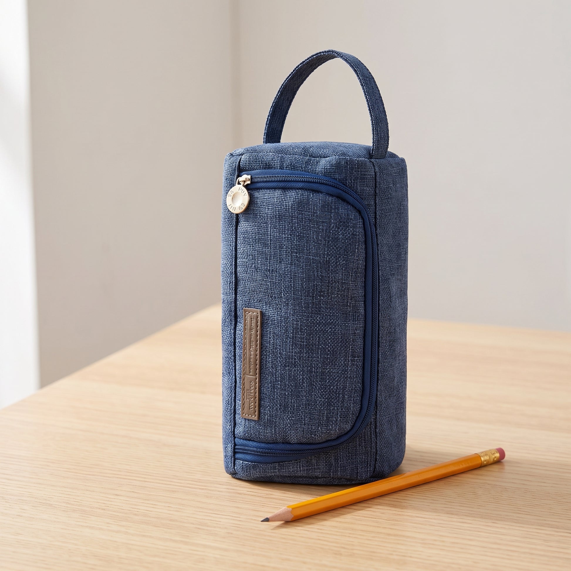 Pencil Case Pouch Fabric Stationery Organizer Large Capacity - scale